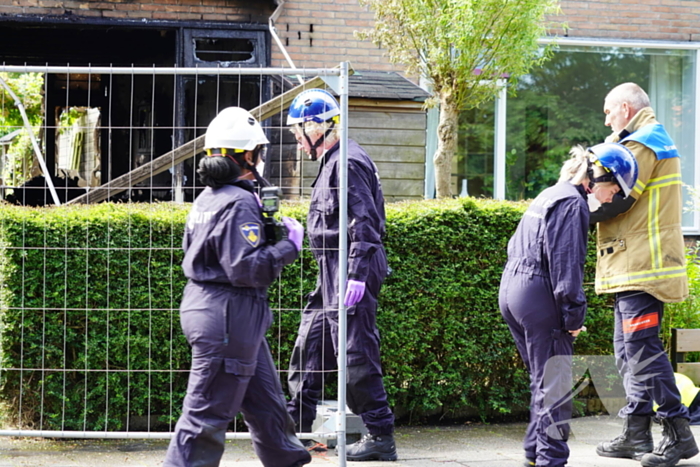 Aanhouding bij grote brand in woning