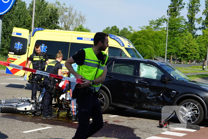 Motorrijder gewond na ongeval met auto