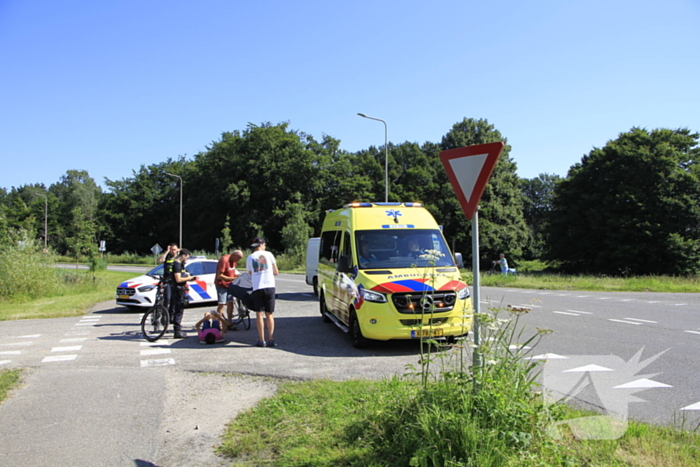 Fietsers botsen op elkaar