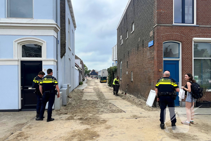 Politie zet straat af vanwege gaslek