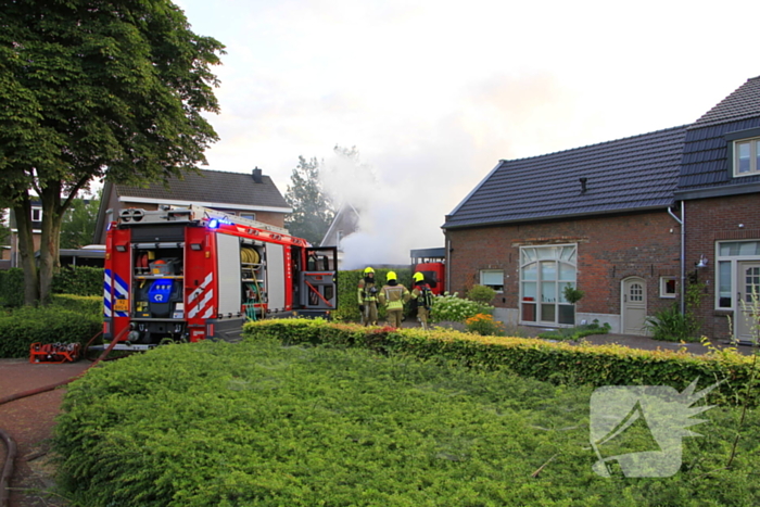 Veel rook bij brand in sauna