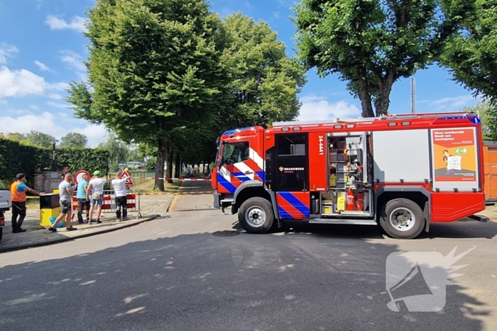 Gasleiding geraakt tijdens werkzaamheden