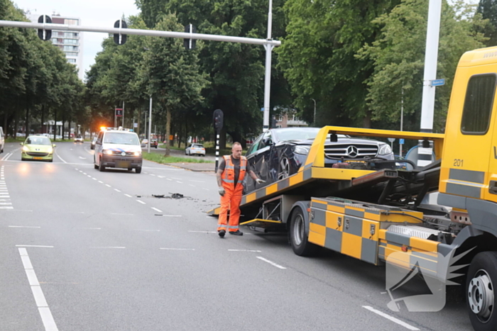 Flinke schade na ongeval op kruising