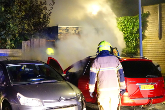 Veel rookontwikkeling bij brand in geparkeerde auto