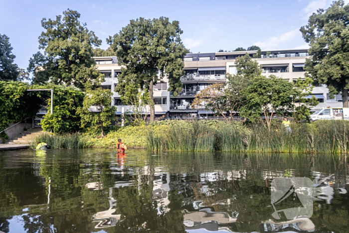 Verstrikte waterhoen laat zich niet vangen