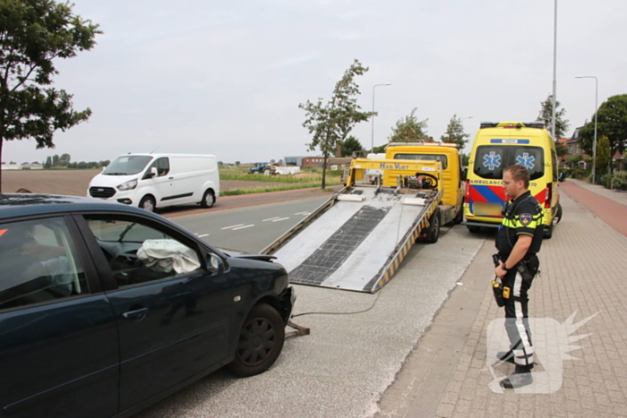 Twee personen gewond bij kop-staartbotsing