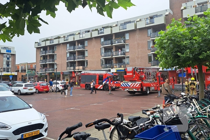 Veel rookontwikkeling door brand op eerste etage