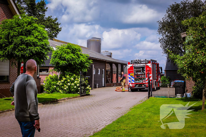 Veel rook bij brand in schuur