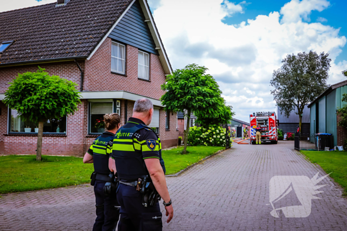 Veel rook bij brand in schuur