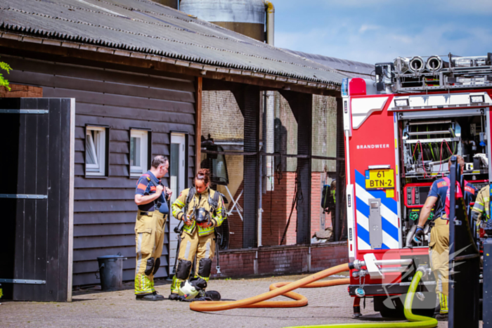 Veel rook bij brand in schuur