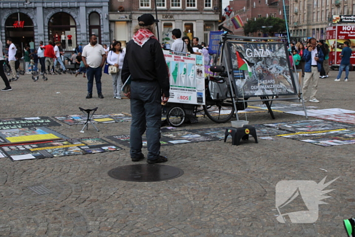 Kleine demonsratie voor free-palestina