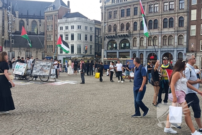 Kleine demonsratie voor free-palestina