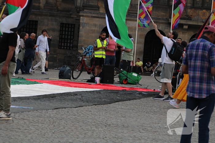 Kleine demonsratie voor free-palestina