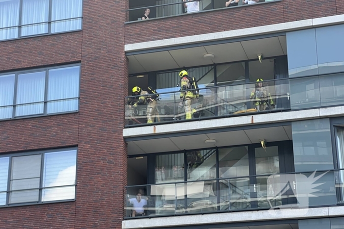 Brandweer ingezet voor brand op balkon