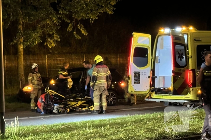 Automobilist raakt van weg en botst tegen boom