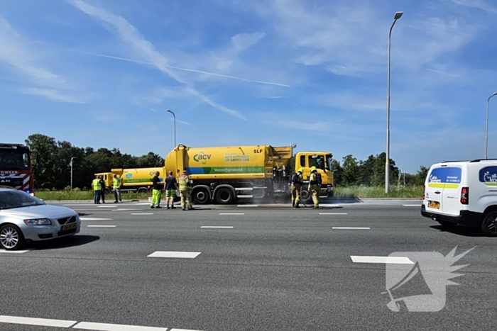 Brandend papier zorgt voor brandweer inzet