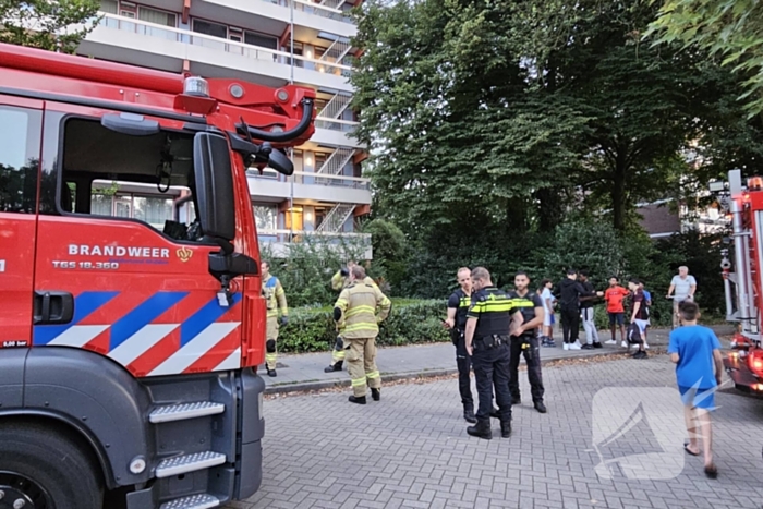 Brandweer ingezet voor brandmelding in flat