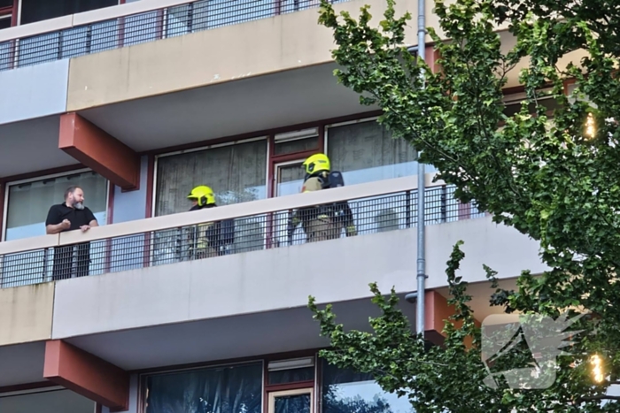 Brandweer ingezet voor brandmelding in flat