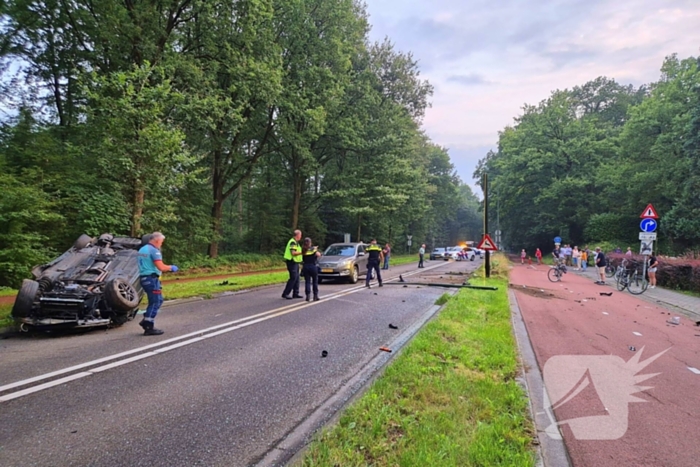 Veel schade en persoon gevlucht na ongeval