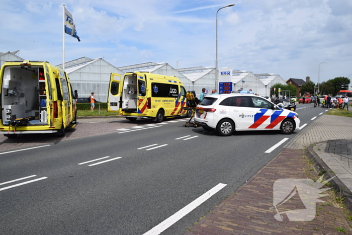 Traumateam ingezet na botsing tussen motorrijder en fietser