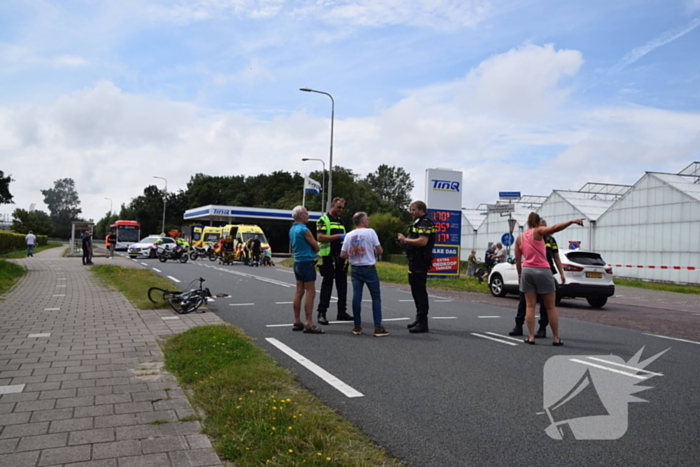 Traumateam ingezet na botsing tussen motorrijder en fietser