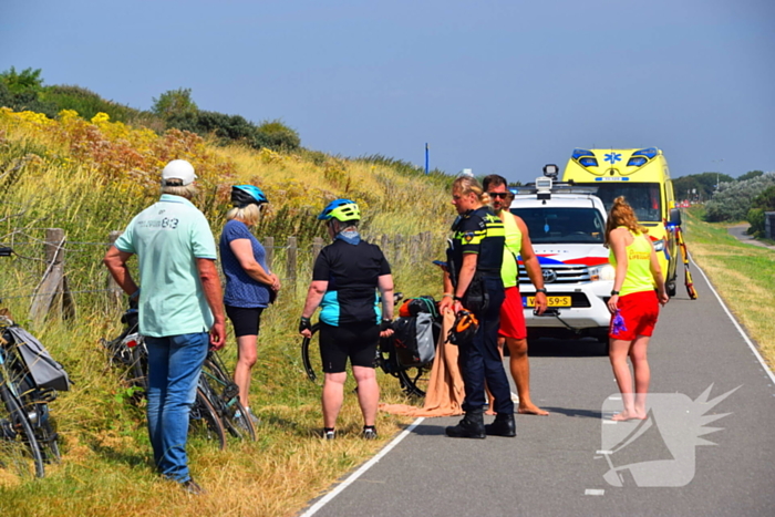 Traumateam ingezet voor gevallen fietser