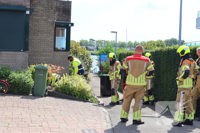 Brandweer ingezet voor gaslekkage in tuin van woning