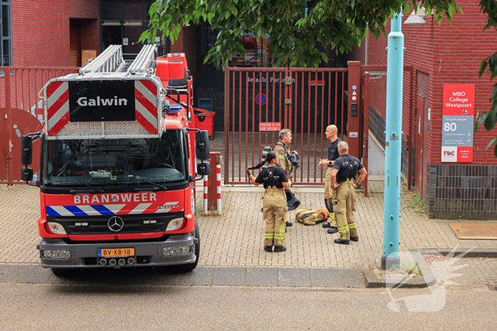 Brand in parkeergarage MBO College Westpoort