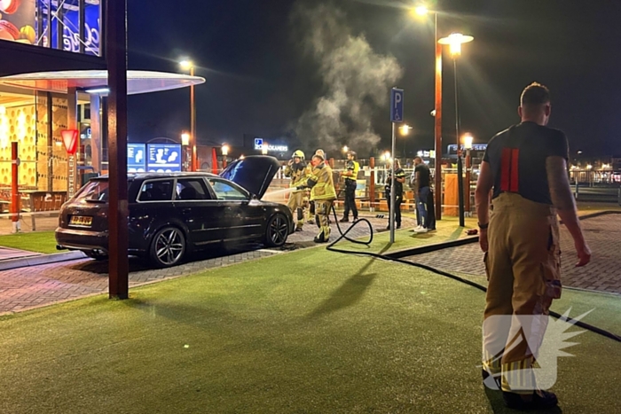 Brand in auto snel geblust