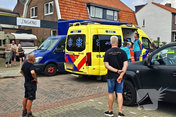 Traumahelikopter geland voor incident op straat