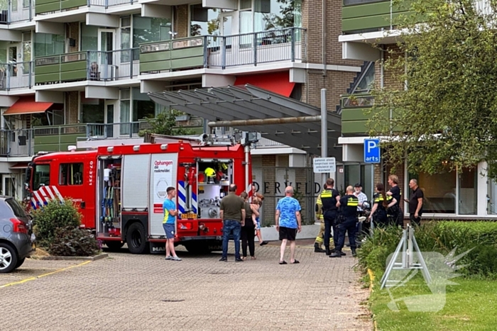 Brandmelder gaat af in flatgebouw