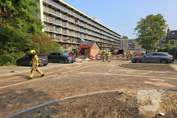 Gasleiding geraakt tijdens graafwerkzaamheden