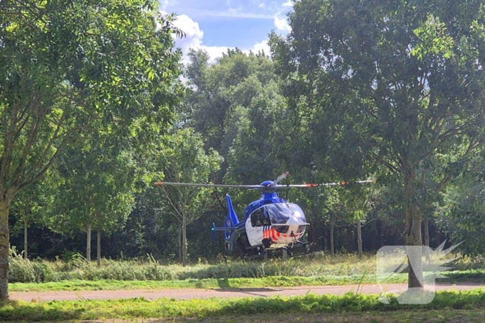 Politiehelikopter en Forensische Opsporing houden oefening