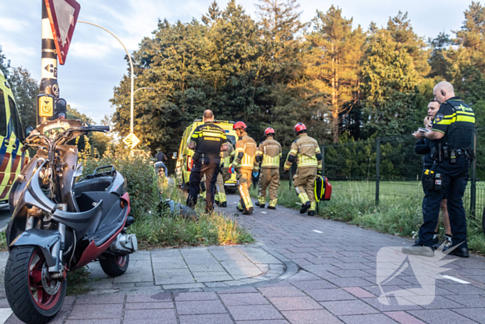 Gewonden na ongeval tussen scooter en fietser