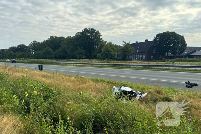 Snelweg afgesloten wegens onderzoek naar aanrijding met motor