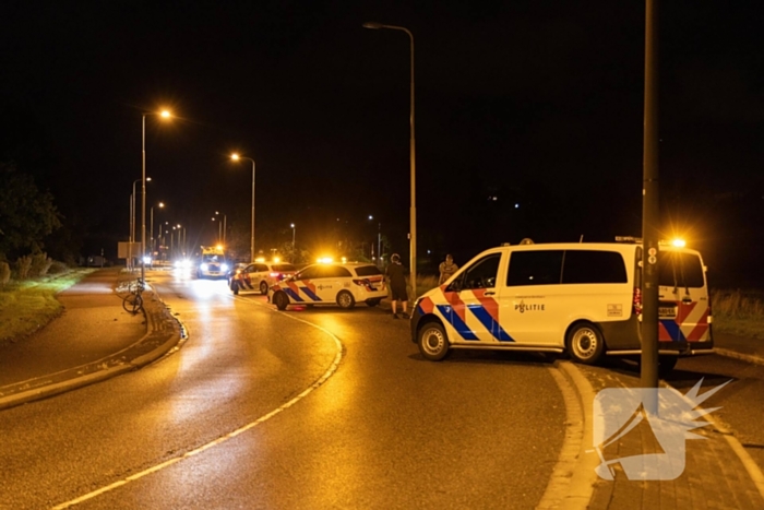 Lantaarnpaal beschadigd bij eenzijdig ongeval