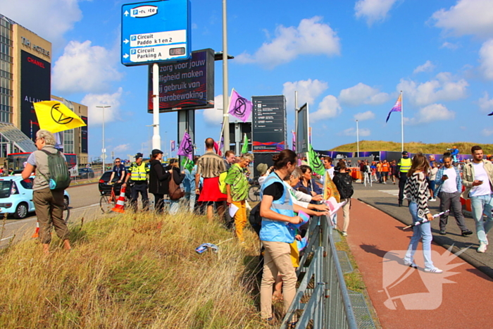 Extinction Rebellion demonstreerd bij Dutch grandprix