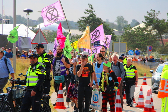 Extinction Rebellion demonstreerd bij Dutch grandprix