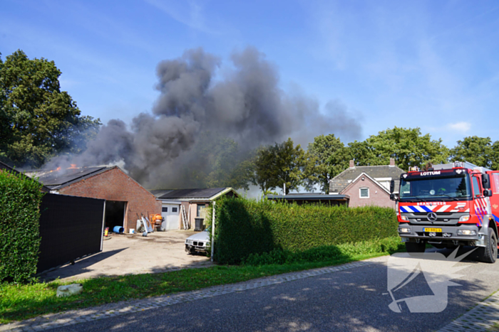 Grote brand in loods na werkzaamheden