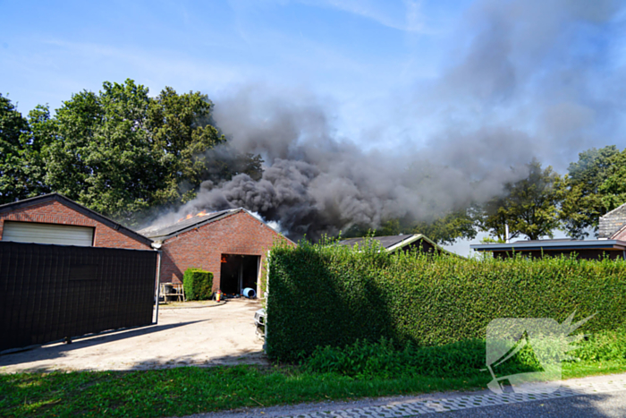 Grote brand in loods na werkzaamheden