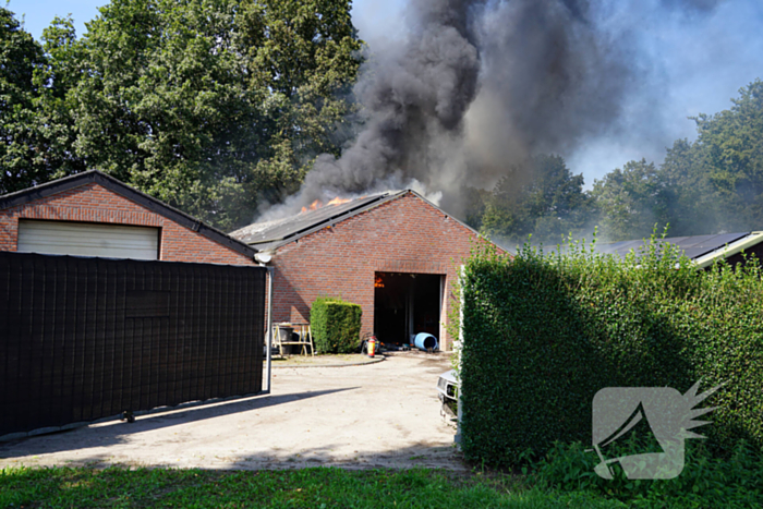 Grote brand in loods na werkzaamheden