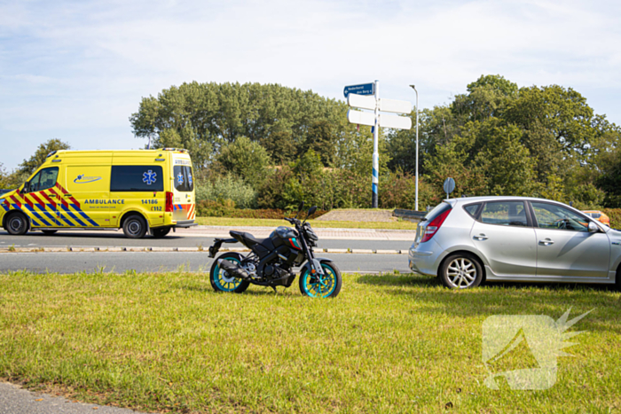 Motorrijder gewond bij aanrijding