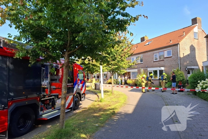 Brandweer zet gebied bij gaslekkage