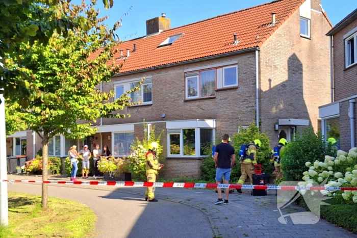 Brandweer zet gebied bij gaslekkage