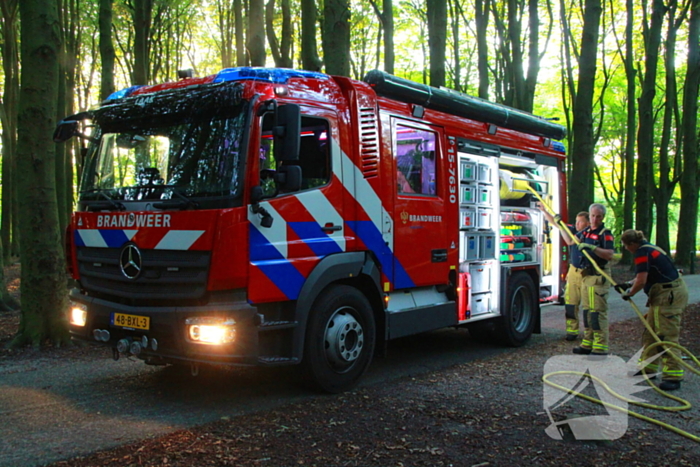 Brand in bos beperkt gebleven