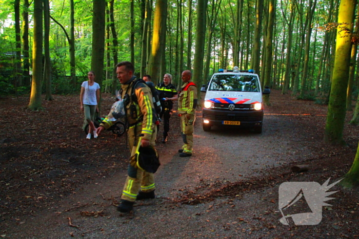 Brand in bos beperkt gebleven