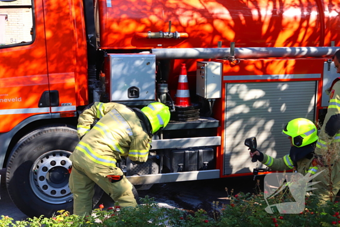 Brand in kolkenzuiger snel onder controle dankzij snelle actie chauffeur