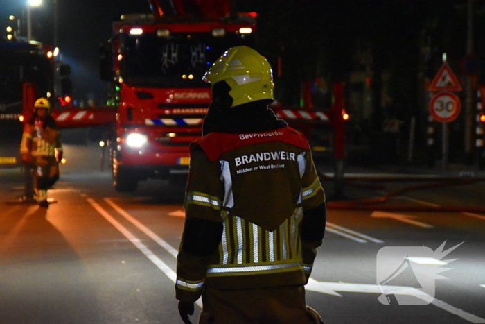 Forse rookontwikkeling bij uitslaande brand bij leegstaand pand