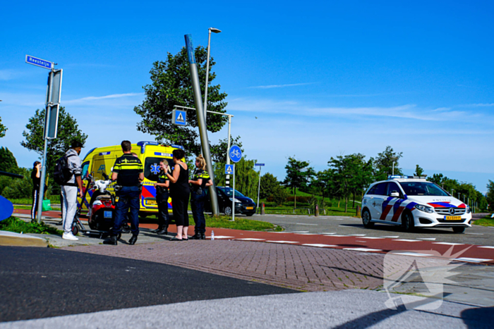 Bestuurster scooter gewond bij botsing met step