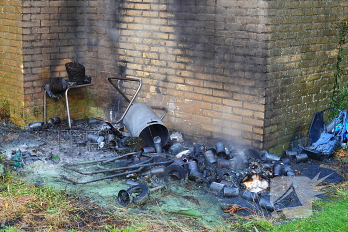 Containerbrand slaat bijna over naar berging